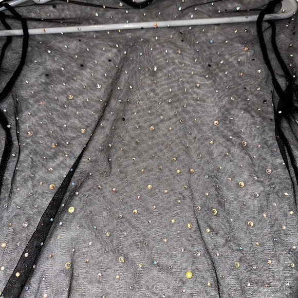 Princess Polly Diamond-Studded Mesh Top - Size 2 - Picture 3 of 5